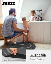 Load image into Gallery viewer, SEEZZ Super Absorbent Bath Mat, Quick-drying Bathroom Mats Non-Slip Absorbent Resist Dirt Entrance Mat Rubber Non-slip Bottom, Washable Bathroom Rugs, Simple Kitchen Doormat Oval Grey 15.8"x24"