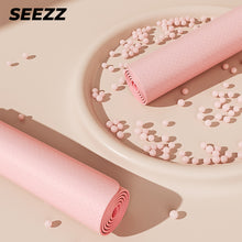 Load image into Gallery viewer, SEEZZ Extra Wide Yoga Mat for Women and Men 72"x 32"x 1/2" with Carrying Strap and Yoga Mat Bag, Non Slip, Large Workout Mats,Perfect for Barefoot Exercise (Yoga, Pilates, Fitness, Pink