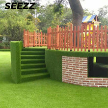 Load image into Gallery viewer, SEEZZ Artificial Grass Table Runners 1x5 Feet 5pcs Outdoor Green Fake Grass Turf Mat Grass Rug Grass Mats for Crafts Patio Wall Garden Yard Decor