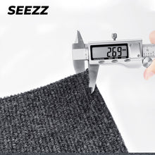 Load image into Gallery viewer, SEEZZ Reusable Self Adhesive Carpet Floor Peel Tile Square 4 Pcs 12" x 12" Peel and Stick Carpet Floor Tiles Home Furnishings Floor Easy Install DIY, Machine Washable Dark Grey