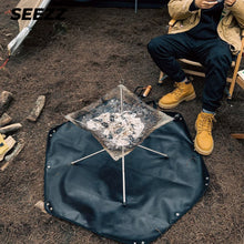Load image into Gallery viewer, SEEZZ Fireproof mat,Grill mats,Grill mat on Table,Grill mats for Outdoor Grill,Fireproof mats for Fireplace,Outdoor Grill mat (Coated, Hexagon)