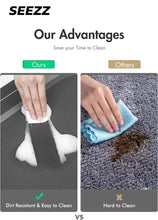 Load image into Gallery viewer, SEEZZ Super Absorbent Bath Mat, Quick-drying Bathroom Mats Non-Slip Absorbent Resist Dirt Entrance Mat Rubber Non-slip Bottom, Washable Bathroom Rugs, Simple Kitchen Doormat Oval Grey 15.8"x24"