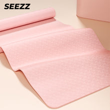 Load image into Gallery viewer, SEEZZ Extra Wide Yoga Mat for Women and Men 72"x 32"x 1/2" with Carrying Strap and Yoga Mat Bag, Non Slip, Large Workout Mats,Perfect for Barefoot Exercise (Yoga, Pilates, Fitness, Pink