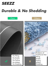 Load image into Gallery viewer, SEEZZ Super Absorbent Bath Mat, Quick-drying Bathroom Mats Non-Slip Absorbent Resist Dirt Entrance Mat Rubber Non-slip Bottom, Washable Bathroom Rugs, Simple Kitchen Doormat Oval Grey 15.8"x24"