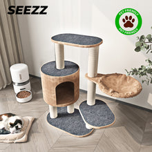 Load image into Gallery viewer, SEEZZ Reusable Self Adhesive Carpet Floor Peel Tile Square 4 Pcs 12" x 12" Peel and Stick Carpet Floor Tiles Home Furnishings Floor Easy Install DIY, Machine Washable Dark Grey