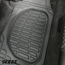 Load image into Gallery viewer, SEEZZ 2 Piece Front Car Floor Mats Black FlexTough Contour Liners-Deep Dish Heavy Duty Rubber Floor Mats for Car SUV Truck Van Universal Trim to Fit