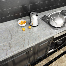 Load image into Gallery viewer, Livelynine Countertop Contact Paper Waterproof Kitchen Counter Top Covers Green Marble Wallpaper Peel and Stick Countertops Furniture Walls Cabinets Bathroom Vanity Decor Removable