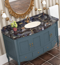 Load image into Gallery viewer, Livelynine Blue Gem Marble Contact Paper Self Adhesive Wallpaper Peel and Stick Countertops for Kitchen Cabinet Table Desk Bathroom Counter Top Covers Waterproof Removable