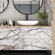 Load image into Gallery viewer, Livelynine Marble Countertop Peel and Stick Vinyl Waterproof Marble Wallpaper Peel and Stick Countertops for Kitchen Desk Table Counter Top Covering Paper 15.8x78.8 Inch