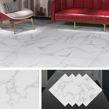 Load image into Gallery viewer, Livelynine Carrara Marble Peel and Stick Floor Tile Bathroom Waterproof Vinyl Flooring Peel and Stick On Floor Tile for Kitchen White Laminate Flooring Sheets Sticky Linoleum Tiles 12X12 Inch
