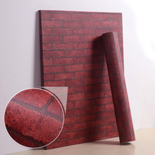 Load image into Gallery viewer, Livelynine Red Contact Paper Brick Wallpaper Peel and Stick Backsplash Brick Wall Decorations Stone Wall Paper Decorative Vinyl Adhesive Paper Brick Wall Sticker
