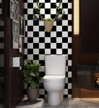 Load image into Gallery viewer, Livelynine Checkered Black and White Vinyl Flooring Roll Waterproof Peel and Stick Floor Tile for Bedroom Kitchen Backsplash Bathroom Floor Covering Peel and Stick Flooring Stickers