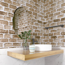 Load image into Gallery viewer, Livelynine Brick Wallpaper Peel and Stick Faux Brick Contact Paper for Walls Bedroom Bathroom Backsplash Removable Kitchen Wall Paper Roll