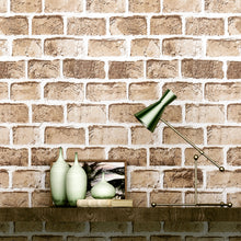 Load image into Gallery viewer, Livelynine Brick Wallpaper Peel and Stick Faux Brick Contact Paper for Walls Bedroom Bathroom Backsplash Removable Kitchen Wall Paper Roll