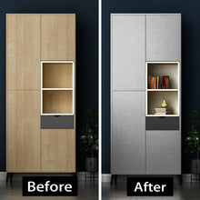 Load image into Gallery viewer, Livelynine Silk Wallpaper Peel and Stick Grey Contact Paper Self Adhesive Wall Paper for Cabinets Counters Dresser Bedroom Living Room Furniture Walls Decorative Removable 15.8X78.8 Inch