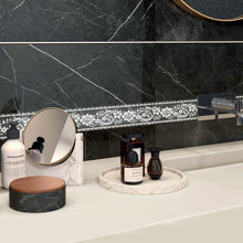 Load image into Gallery viewer, Livelynine Transparent Flower Wallpaper Border Stick and Peel Window Floral Wallpaper Borders for Bedrooms Bathrooms Lace Wall Decals for Kitchen Laundry Living Room Window Decals 4in x32.8 ft