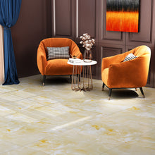 Load image into Gallery viewer, Livelynine Peel and Stick Floor Tile Waterproof 12X12 Inch Beige Gold Marble Vinyl Flooring for Kitchen Living Room Bedroom Kids Room RV Bathroom Flooring Self Adhesive Floor Tile Stickers