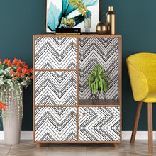 Load image into Gallery viewer, Livelynine Peel and Stick Wallpaper Black and White Decorative Modern Wall Paper Roll for Bedroom Accent Wall Cabinets Farmhouse Walls Removable Waterproof Boho Pattern 17.7x78.8 Inch