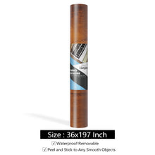 Load image into Gallery viewer, Livelynine Wide Wood Contact Paper Kitchen Cabinet Peel and Stick Wallpaper Wood Grain Adhesive Paper for Furniture Countertops Desk Removable Waterproof