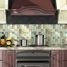 Load image into Gallery viewer, Livelynine Vinyl Bathroom Wallpaper Peel and Stick Blacksplash for Kitchen Wall Paper Waterproof Contact Paper for Walls Floors Self Adhesive Vinyl Mosaic Tiles Wall Sticker