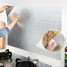 Load image into Gallery viewer, Livelynine Silver Contact Paper for Kitchen Oil Proof Waterproof Sticker Aluminum Foil Kitchen Wallpaper Backsplash Peel and Stick Self Adhesive Shelf Liners for Drawer Removable