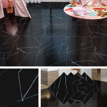Load image into Gallery viewer, Livelynine Peel and Stick Floor Tile 12X12 Inch Adhesive Vinyl Flooring Black Marble Tile Sticker Waterproof Flooring for Rentals Home Kitchen Bedroom Bathroom Flooring Laminate Linoleum Tiles