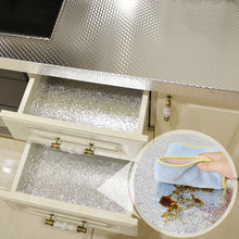 Load image into Gallery viewer, Livelynine Silver Contact Paper for Kitchen Oil Proof Waterproof Sticker Aluminum Foil Kitchen Wallpaper Backsplash Peel and Stick Self Adhesive Shelf Liners for Drawer Removable