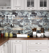 Load image into Gallery viewer, Livelynine 3D Peel and Stick Brick Wallpaper Roll Grey Wall Paper Sticker Pull and Stick for Bedroom Walls Bathroom Kitchen Living Room Fireplace Brick Backsplash Decorative Wall