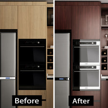 Load image into Gallery viewer, Livelynine Wide Width Dark Wood Contact Paper for Countertops Desk Kitchen Cabinet Adhesive Paper for Furniture Peel and Stick Wallpaper for Kitchen Black Wood Removable Waterproof Wide