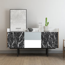Load image into Gallery viewer, Livelynine 197 x 24 Inch Wide Black Contact Paper Marble Kitchen Countertop Peel and Stick Wallpaper Granite Counter Top Table Desk Cover Bathroom Vanity Waterproof Removable