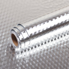 Load image into Gallery viewer, Livelynine Peel and Stick Wallpaper for Kitchen Oil Proof Waterproof Sticker Self Adhesive Shelf Liner Stainless Steel Wall Paper for Stove Kitchen Backsplash Removable 15.8x78.8 Inch