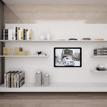 Load image into Gallery viewer, Livelynine White Contact Paper Matte Waterproof Wallpaper Peel and Stick Countertops White Vinyl Adhesive Shelf Liners for Kitchen Cabinets Paintable Wallpaper for Walls Shelves Bedroom