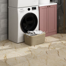 Load image into Gallery viewer, Livelynine Peel And Stick Floor Tile Beige Marble Vinyl Flooring Tile Peel And Stick Tiles For Floor Kitchen Bedroom Restroom Renter Farmhouse Bathroom Floor Stickers Tile Waterproof 12X12 Inch