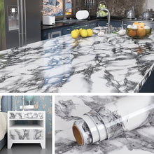 Load image into Gallery viewer, Livelynine 197 x 36 Inch Wide Marble Contact Paper for Countertops Table Top Desk Cover Self Adhesive Kitchen Wallpaper Peel and Stick Countertops Marble Removable Waterproof