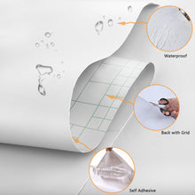 Load image into Gallery viewer, Livelynine White Contact Paper Matte Waterproof Wallpaper Peel and Stick Countertops White Vinyl Adhesive Shelf Liners for Kitchen Cabinets Paintable Wallpaper for Walls Shelves Bedroom