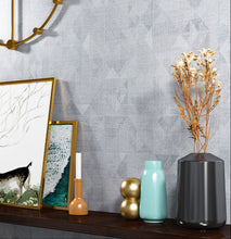 Load image into Gallery viewer, Livelynine Removable Modern Wallpaper for Bedroom Aesthetic Blue Grey Wallpaper Peel and Stick Modern Gray Wall Paper Roll for Living Room Wall Accent Kitchen Bathroom Cabinet Waterproof 15.8"X78.8"