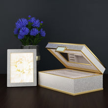 Load image into Gallery viewer, Livelynine Glitter Wallpaper Stick and Peel Decorative Wallpaper for Dresser Counters Tabletop Desk Crafts Walls Self Adhesive Silver Wall Decor Vinyl Removable Waterproof Glitter Vinyl