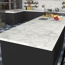 Load image into Gallery viewer, Livelynine Grey White Marble Contact Paper for Countertops Waterproof Wallpaper for Kitchen Countertop Peel and Stick Contact Paper for Dressers Desk Table Counter Top Laminant Stick Covers