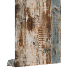 Load image into Gallery viewer, Livelynine Shiplap Peel and Stick Wallpaper Wood Planks Distressed Wood Wall Paper Roll Self Adhesive Contact Paper Decorative Furniture Cabinets Counter Removable Bulletin Board Paper