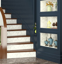 Load image into Gallery viewer, Livelynine Grey White Marble Contact Paper for Countertops Waterproof Wallpaper for Kitchen Countertop Peel and Stick Contact Paper for Dressers Desk Table Counter Top Laminant Stick Covers