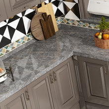 Load image into Gallery viewer, Livelynine 197 X 36 Inch Wide Dark Grey Marble Contact Paper Waterproof Peel and Stick Countertops Marble Paper Kitchen Countertop Vinyl Wrap Marble Countertop Peel and Stick Table Top Dresser Cover