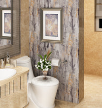 Load image into Gallery viewer, Livelynine Vintage Silver Wallpaper Stick and Peel for Bedroom Concrete Silver Peel and Stick Wall Paper Roll for Living Room Walls Kitchen Cabinet Sticker Counter Top Covers Removable