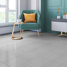 Load image into Gallery viewer, Livelynine Peel and Stick Floor Tile Wood Vinyl Flooring Waterproof Laminate Flooring Tiles Stick on Floor Tiles for Bathroom Bedroom Kitchen Linoleum Grey Wood Flooring Peel and Stick 12X12In