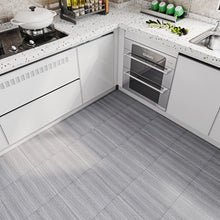 Load image into Gallery viewer, Livelynine Peel and Stick Floor Tile Wood Vinyl Flooring Waterproof Laminate Flooring Tiles Stick on Floor Tiles for Bathroom Bedroom Kitchen Linoleum Grey Wood Flooring Peel and Stick 12X12In
