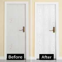 Load image into Gallery viewer, Livelynine White Peel and Stick Wallpaper Wood Contact Paper for Cabinets Adhesive Wood Grain Vinyl Wrap for Kitchen Furniture Texture Wall Paper Beadwood Paintable Removable Waterproof