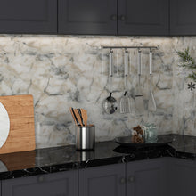 Load image into Gallery viewer, Livelynine Pacific Blue Marble Contact Paper Self Adhesive Wallpaper for Kitchen Marble Countertop Peel and Stick Waterproof Table Top Cover Desk Bathroom Countertop Paper Vinyl Sticker