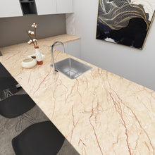 Load image into Gallery viewer, Livelynine Vinyl Countertop Contact Paper Waterproof Marble Wallpaper Peel and Stick Counter Top Covers Marble Desk Table Cover Bathroom Washable Wallpaper for Kitchen Counter Decor 15.8x78.8 Inch