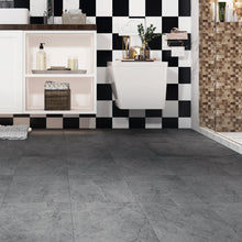 Load image into Gallery viewer, Livelynine Industrial Concrete Vinyl Flooring Peel and Stick Floor Vinyl Sticker Tiles Waterproof Stick On Floor Tile for Bathroom Kitchen Bedroom Laminate Flooring Sticky Covering 12X12 in