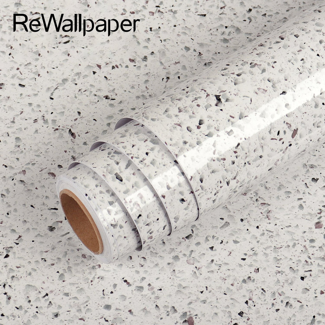 ReWallpaper Granite Countertop Contact Paper Waterproof Self Adhesive Marble Wallpaper Peel and Stick Countertops for Kitchen Counter Tops Table Bathroom Desk Cover Removable Wall Paper 15.8x78.8 Inch