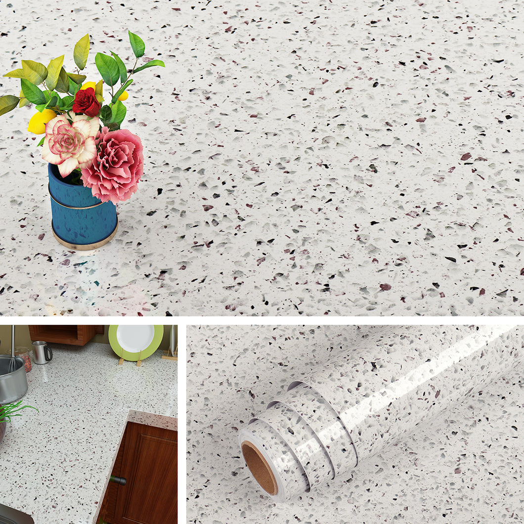 Contact Paper for Walls  Terrazzo, White, Countertops, Gold